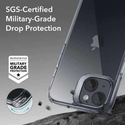 6. ESR Ice Shield Hülle für iPhone 15 Plus – transparent