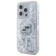 2. Karl Lagerfeld Liquid Glitter Karl & Choupette Head Magsafe Hülle für iPhone 15 Pro Max – transparent