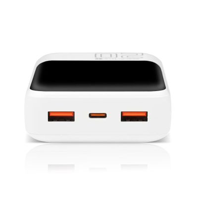 3. EVERACTIVE Powerbank 20.000 mAh, 2x USB, 1x USB-C 22,5 W, QC4+, LCD, Weiß EB-20Q