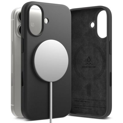 Ringke Silikon-Magnethülle mit MagSafe-Funktion für iPhone 17 – Schwarz