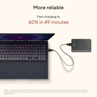 17. ASUS Vivobook 16 M1607KA-MB164W Ryzen AI 5 330 16,0" WUXGA IPS-Panel 60Hz 300nits AG 16GB DDR5 SSD512 Radeon Grafik WLAN+BT Webcam 1080p+IR 42Wh Akku Windows 11 Quiet Blue
