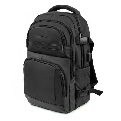 Wozinsky WPW-20L Reiserucksack mit Laptopfach, 40 x 20 x 25 cm, für Gepäckaufbewahrung – Schwarz