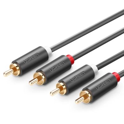 3. Ugreen AV104 10518 Audiokabel 2RCA (männlich) / 2RCA (männlich) 2 m – grau