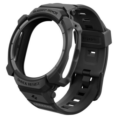 2. Spigen Rugged Armor Pro Schutzhülle und Armband für Samsung Galaxy Watch Ultra 2 2026 47 mm – Mattschwarz