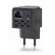 3. GEMBIRD WLAN-Repeater Mini WNP-RP300-03-BK B/G/N300 + RJ45-Buchse, für 230-V-Steckdose, Schwarz