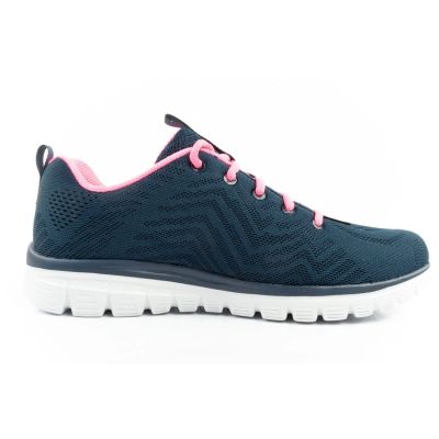 4. Skechers Graceful-Get Damen Sportschuhe bequem leicht atmungsaktiv Marineblau