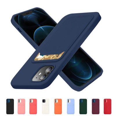 2. Kartenetui Silikon Wallet Case mit Kartenfach Dokumenten für Samsung Galaxy S21 Ultra 5G Marineblau