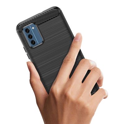 5. Carbon Case Silikonhülle für Nokia C300 - schwarz