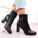 5. Damen-Stiefeletten mit Blockabsatz, gefüttert, schwarz, M.Daszyński AF125-22