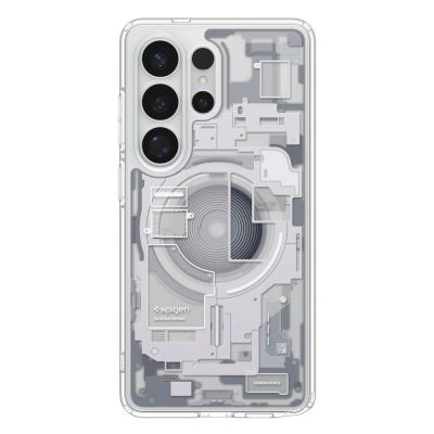 3. Spigen Ultra Hybrid Mag MagSafe Hülle für Samsung Galaxy S26 Ultra Zero One – Transparent und Weiß