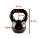 13. Schwarze HMS KNV08 Kettlebell aus Gusseisen 