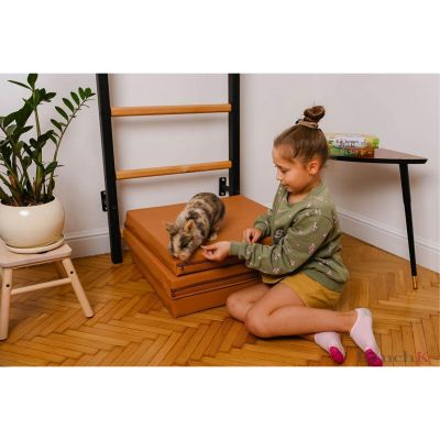 3. Zusammenklappbare Turnmatte, braun, 180 cm, Bank