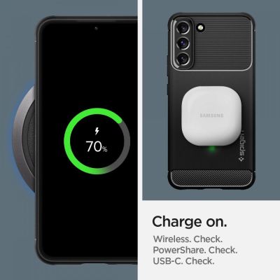 11. Spigen Rugged Armor Hülle für Samsung Galaxy S22 – Mattschwarz