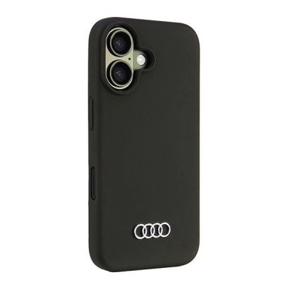 2. Audi Silikonhülle iPhone 16 6,1" schwarz/schwarz Hardcase AU-LSRIP16-Q3/D1-BK