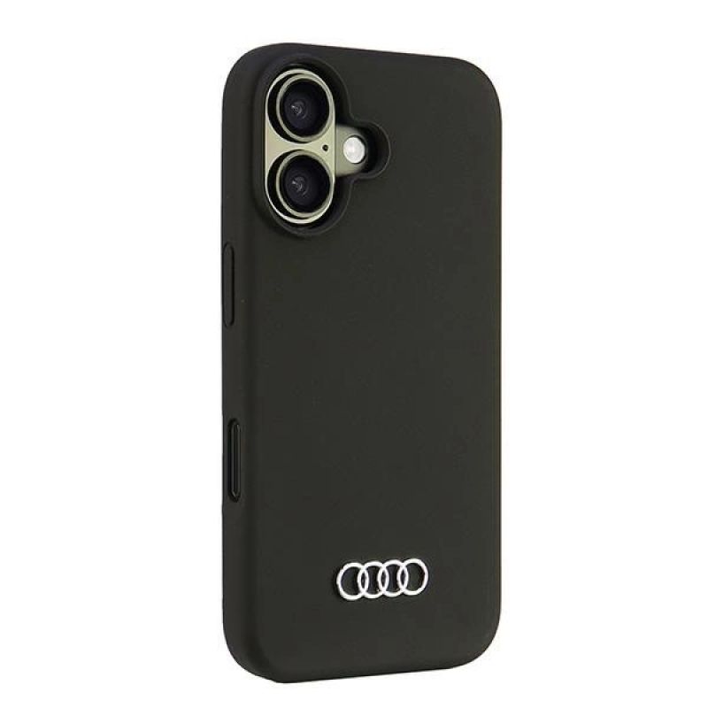2. Audi Silikonhülle iPhone 16 6,1" schwarz/schwarz Hardcase AU-LSRIP16-Q3/D1-BK