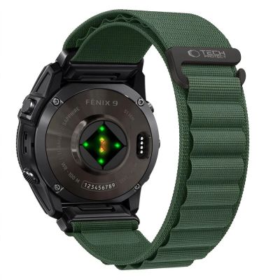 Tech-Protect Nylon Pro Armband für Garmin Fenix 5X / 5X Plus / 6X / 6X Pro / 7X / 8 / 8 Pro / 9 / 9 Pro (47 mm) – Grün