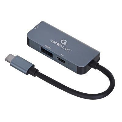 GEMBIRD USB-TYP-C-MULTI-ADAPTER 3-in-1 (USB-HUB + HDMI + PD)