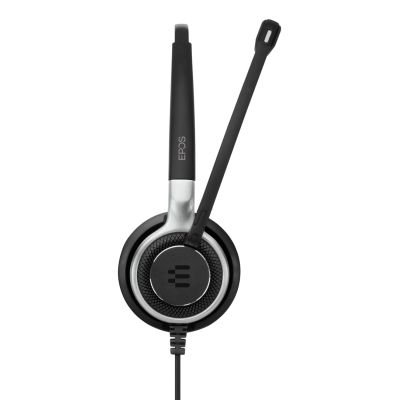 4. EPOS IMPACT SC 638 Headset mit Kabel und Kopfbügel für Anrufe/Musik, Schwarz/Silber
