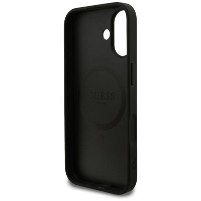 7. Guess Grained Ring MagSafe Hülle für iPhone 17 - Schwarz