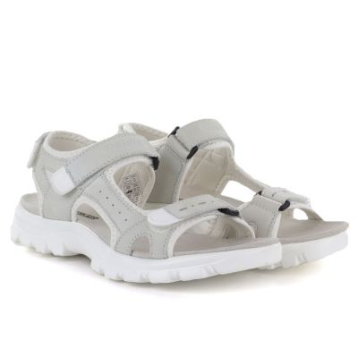 4. Damen-Sportsandalen aus Leder mit Klettverschluss, grau Artiker 56C1244