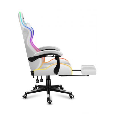7. Huzaro Force 4.7 RGB Weißer Gaming-Stuhl