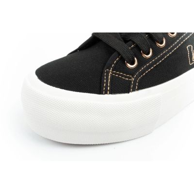 6. Lee Cooper Damen-Sneaker mit Plateausohle, schwarz mit Gold