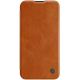 7. Nillkin Qin Leder Pro Hülle iPhone 14 Plus Kamera Cover Holster Cover Flip Case Braun