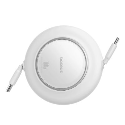 3. Baseus Free2Pull Mini 100W Einziehbares USB-C-Kabel – USB-C 2 m – Weiß