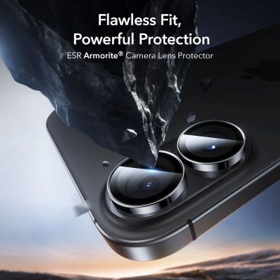 9. ESR Armorite Kameraabdeckung für iPhone 16 / 16 Plus / 17 - Schwarz
