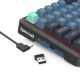 9. REDRAGON K724GBG-RGB-PRO Behemoth-Tastatur USB + RF Wireless + Bluetooth Grau, Blau
