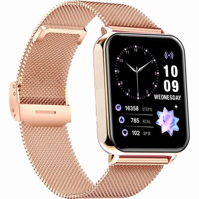 8. Smartwatch Gravity Roségold Grau 2 Armbänder GT17-4