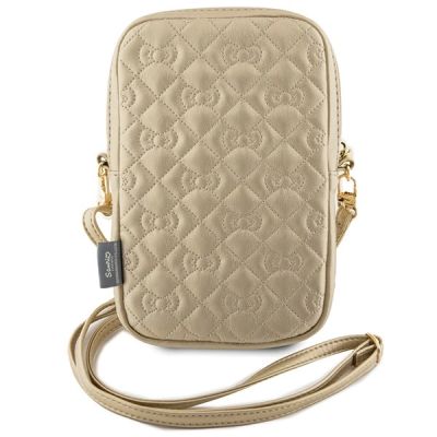 4. „Hello Kitty Quilted Bows“-Umhängetasche – Gold