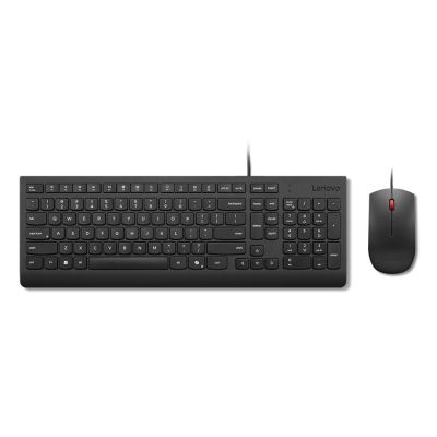 Lenovo Basic | Tastatur- und Maus-Set | Kabelgebunden | US/Euro | Schwarz
