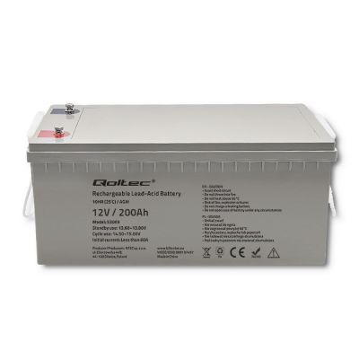 5. QOLTEC AGM-Batterie 12V | 200Ah | max. 3000A