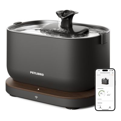 2. Petlibro Dockstream Smart Futter-/Wasserspender für Hunde oder Katzen, Acrylnitril-Butadien-Styrol-Copolymer (ABS), Edelstahl, Schwarzer automatischer Wasserspender für Haustiere
