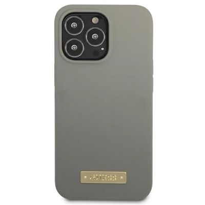 3. Guess GUHMP13LSPLG iPhone 13 Pro / 13 6.1" Grau/Grau Hartschale Silikon Logo Plate MagSafe