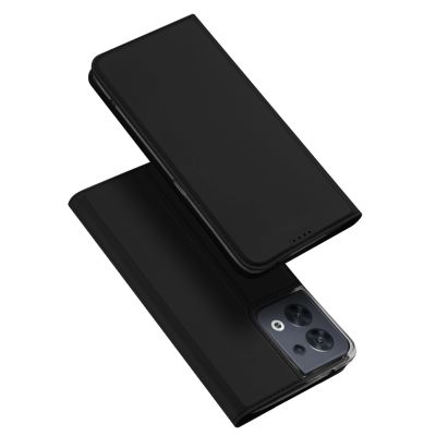 Dux Ducis Skin Pro Hülle für Oppo Reno 8 Flip Cover Card Wallet Stand schwarz