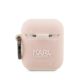 2. Karl Lagerfeld KLA2RUNCHP AirPods 1/2 Cover Pink/Pink Silikon Choupette Head 3D