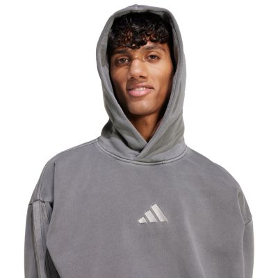5. adidas ALL SZN Fleece-Hoodie für Herren, gewaschen, grau, JL6539