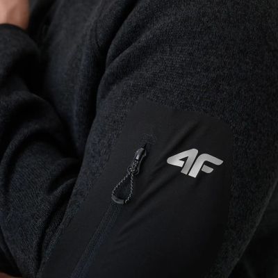 7. Herren-Fleece 4F M443 Tiefschwarz meliert 4FWSS26TFLEM443 20M