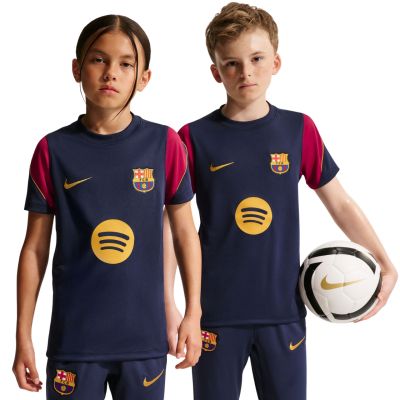Nike FC Barcelona Strike Kinder-T-Shirt Marineblau und Burgunderrot II3237 401