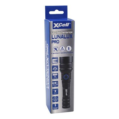 4. XCell Lunalux PRO Schwarze LED-Taschenlampe