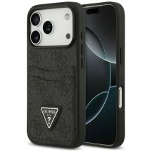 Guess 4G Double Card Triangle Hülle für iPhone 18 Pro / 17 Pro – Schwarz
