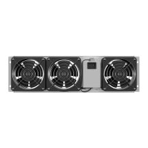 LANBERG Vertikal-Lüftungspanel 3 HE 19" für Rack-Schränke, drei Lüfter, 230 V, grau