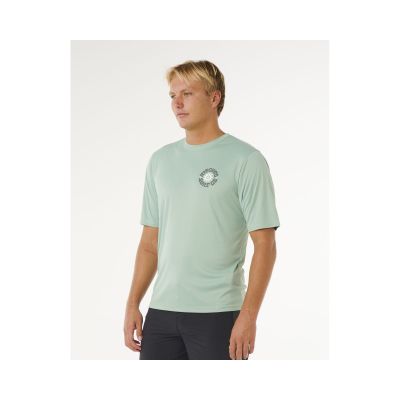 2. Herren Lycra RIP CURL Pacific Rinse Surflite UPF Kurzarmhemd grün
