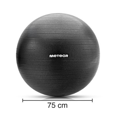 5. Meteor Fitnessball 75 cm Schwarz