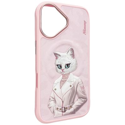 4. Nimmy Magnetische modische süße Haustier-MagSafe-Hülle für iPhone 16 - Rosa