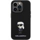 3. Karl Lagerfeld Silikon Ikonik Metal Pin Hülle für iPhone 15 Pro – Schwarz