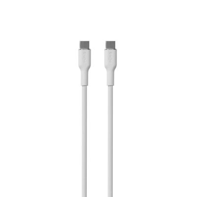 Puro Soft USB-C – USB-C-Kabel 60 W 1,5 m Silikon – Weiß