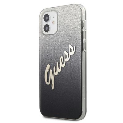 2. Guess GUHCP12SPCUGLSBK iPhone 12 mini 5,4" schwarz/schwarzes Hardcase Glitter Gradient Script